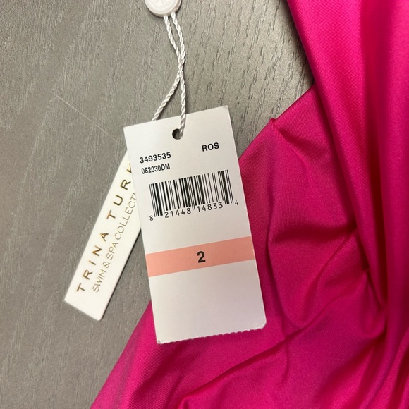 TRINA TURK WOMEN'S MONACO RING‎ HALTER TANKINI SWIM TOP - Picture 9 of 12